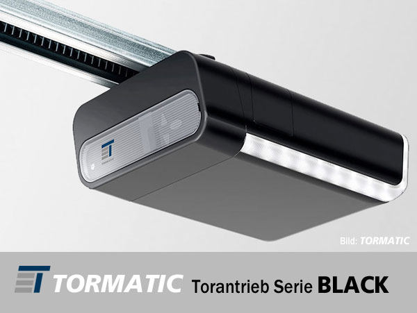 Sektional-Garagentorantrieb TORMATIC Serie Black – Typ 600, 800, 1000
