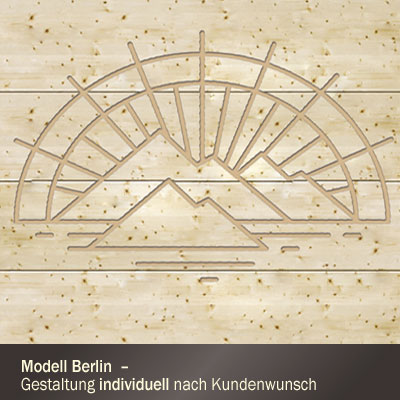 Sektional-Garagentor aus Messivholz – Modell Berlin – Fabrikat Novoferm – mit individuelller Prägung