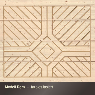 Sektional-Garagentor aus Messivholz – Modell Rom – Fabrikat Novoferm