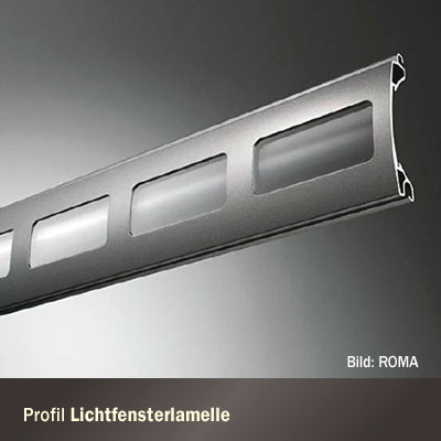 Rolltor-Profil Lichtfensterlamelle